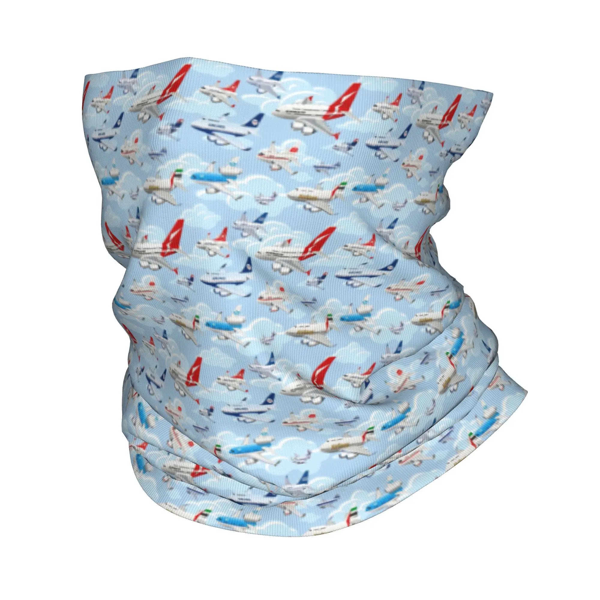 Commercial Wrap Printing - Cartoon commercial airplanes seamless pattern Bandana
