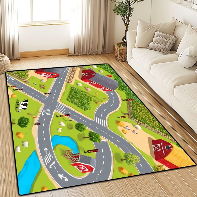 Farm Traffic Pattern Carpet Ba - Commercial Road Printing 评论和价格