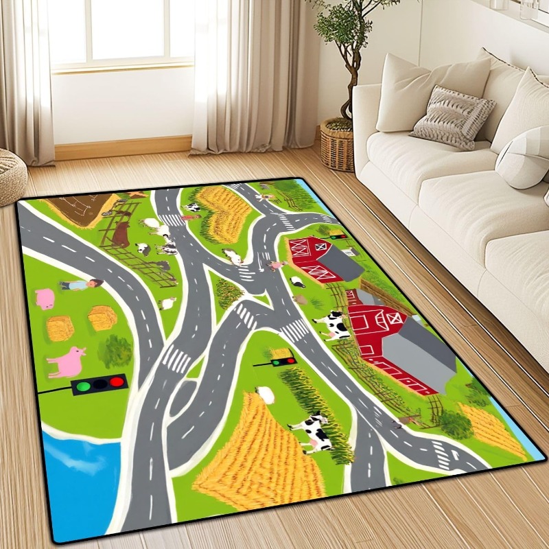 Farm Traffic Pattern Carpet Ba - Commercial Road Printing 评论和价格