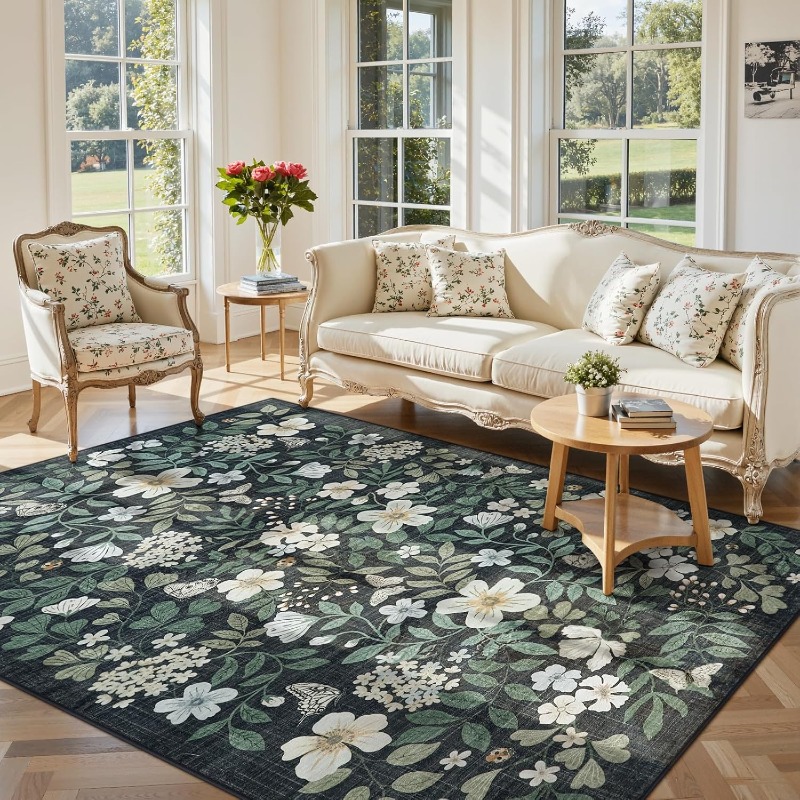 Floral Living Room Carpet Vint - Commercial Printing Online 评论和价格