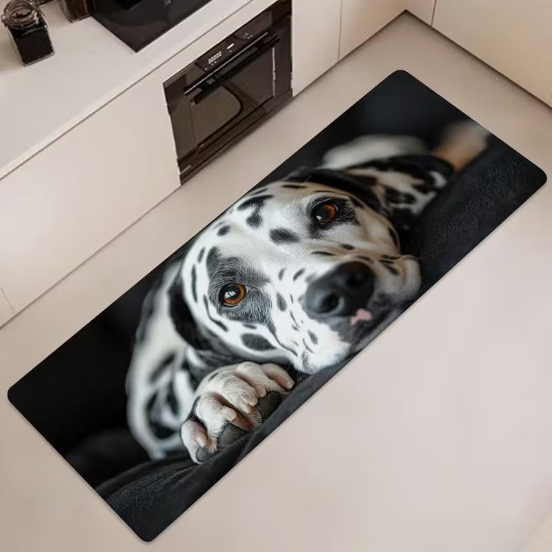 Cute Black Pug Dog Runner Rug  - Commercial Wrap Printing 评论和价格