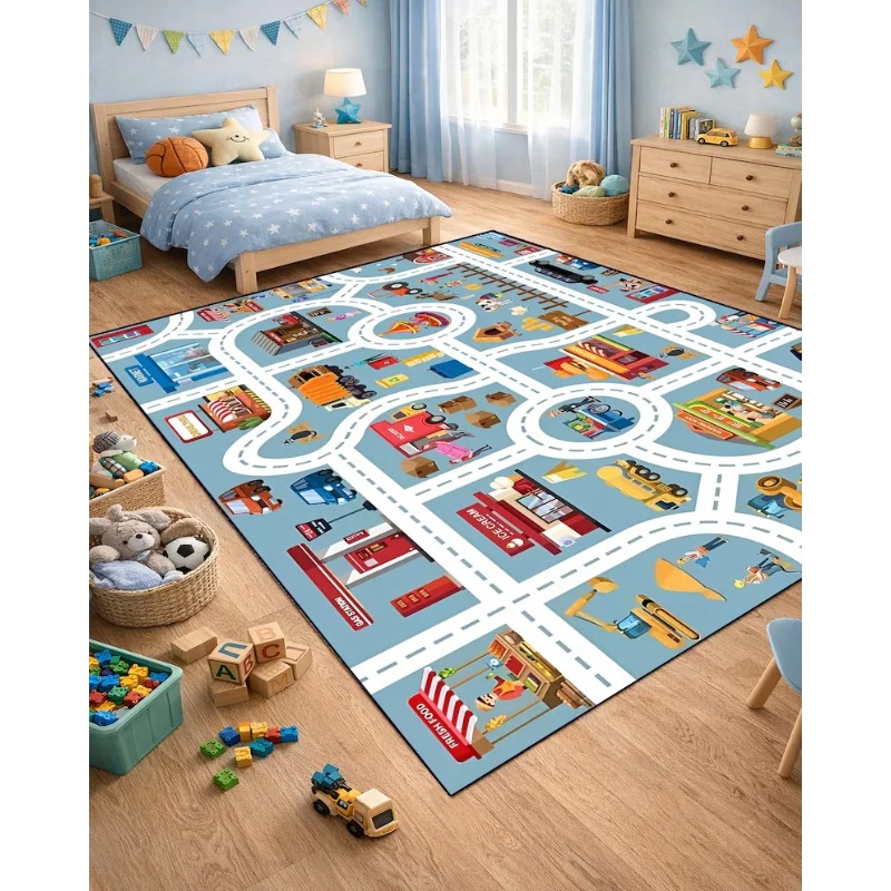 Cartoon City Traffic Road Map  - Commercial Road Printing 评论和价格