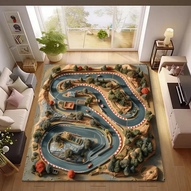 Visual Stereoscopic Racing Tra - Commercial Road Printing 评论和价格