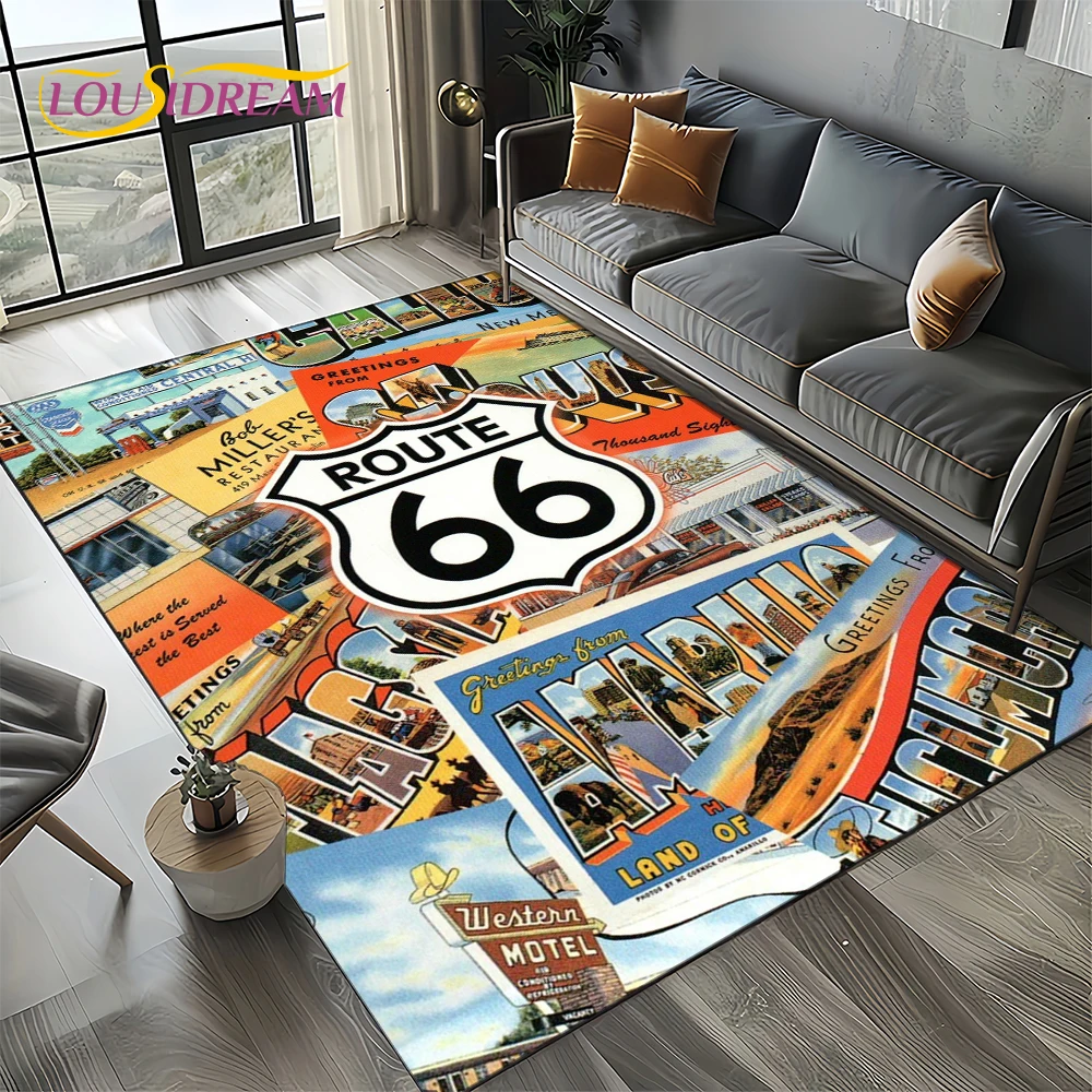 Route 66 Retro America Histori - Commercial Road Printing 评论和价格