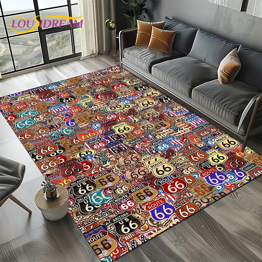 Route 66 Retro America Histori - Commercial Road Printing 评论和价格
