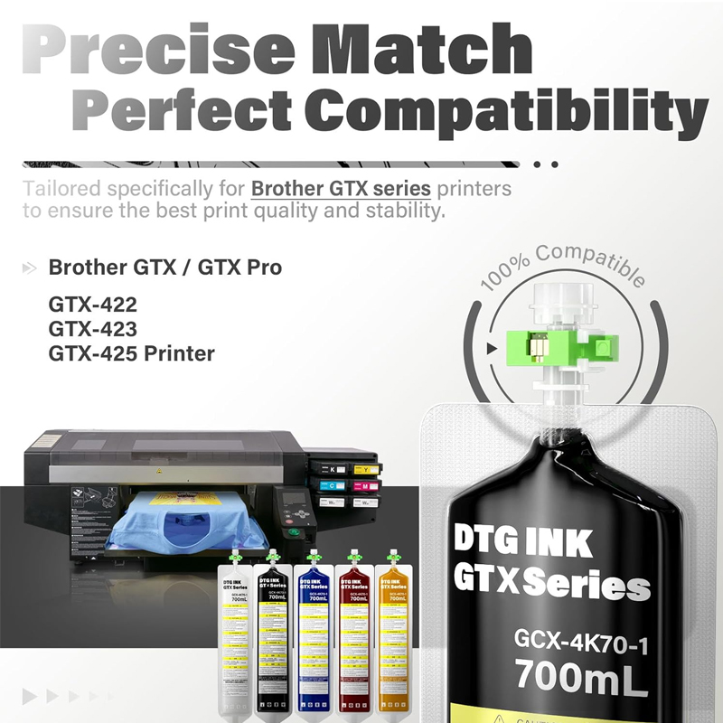 700ML DTG Textile GTX Ink Bag  - Direct To Garment Ink 评论和价格